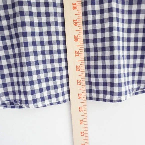 Girl Krazy Gingham Button Down‎ Shirt Long Sleeve Casual Top M Prairie Cottage - Picture 6 of 6